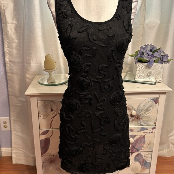 Black Dress with Soutache Embroidery - Picture 2 of 6